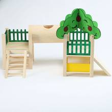 Hamster House Hideouts Wooden Rat Playground Activity Climbing Platform Toys 2024 - buy cheap