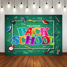 Photography Studio Photo Welcome Back To School Season Theme Background Student Party Decoration Children Custom Vinyl Backdrop 2024 - buy cheap