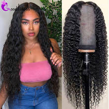 Peruvian Deep Wave Lace Front Wig 13x4 Lace Frontal Human Hair Wigs Wet And Wavy Lace Front Wig 4x4 Lace Closure Wig Remy 180 2024 - buy cheap