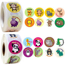 500pcs jungle animal paper stickers seal gift sticker baby shower boy birthday party supplies zoo animal sticker jungle party 2024 - buy cheap