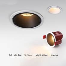 2020 Новый светильник светодиодный встраиваемый потолочный светильник из алюминия круглый точечный Led 7 Вт 12 Вт Диммируемый Светильник для гостиной столовой коридора 2024 - купить недорого