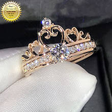 Anillo de oro rosa de 18K Au750, 1CT, DVVS, moissanita, diamante, boda, clásico 2024 - compra barato