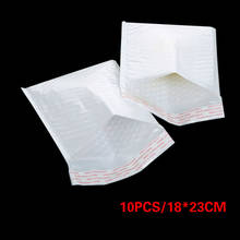 Saco de plástico bolha 18*23cm + 3.5cm, 10 peças, envelope branco, espuma, colisão, entrega, presente de natal 2024 - compre barato