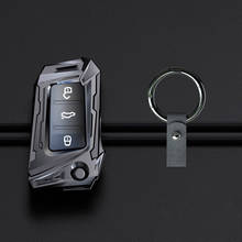 Черный чехол из цинкового сплава для автомобильного ключа для VW Volkswagen Beetle Passat Tiguan Touran Jetta MK1-MK6 Golf GTI/Rabbit автостайлинг 2024 - купить недорого