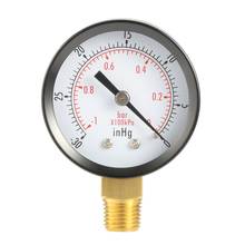 New Dry Utility Vacuum Pressure Gauge Blk Steel 1/4" NPT Lower Mount -30HG/0PSI TS50-1+1 Brand New Copper Alloy Dual Scale PSI 2024 - buy cheap
