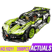 KBOX-supercoche verde MOC de alta tecnología, 10211 piezas, bloques de construcción, juguetes educativos, regalos de cumpleaños, 3588 2024 - compra barato