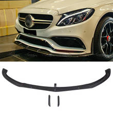 OLOTDI Car Tuning Real Carbon Fiber Front Lip Bumper Spoiler For Mercedes-Benz W205 C63 MAC 2024 - buy cheap