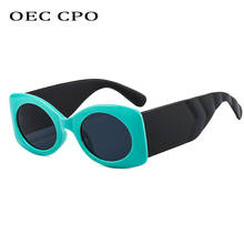 OEC CPO Vintage Oval Sunglasses Women Steampunk Square Sun Glasses For Female Personality Colorful Eyewear Men Lunette De O880 2024 - buy cheap