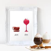 Wall Art Canvas Paintings Letter Coffee Red Wine Pictures HD Prints Home Decor Modern Modular Poster Minimalist For Living Room 2024 - buy cheap