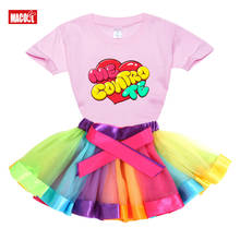 Meninas da criança conjunto tutu vestido mecontrote menina t camisa do bebê tutu vestido + t camisa 2020 verão princesa crianças roupas da menina do bebê 2024 - compre barato