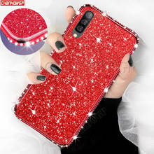 Capa macia de tpu com glitter e strass para huawei, capinha para pp30, p20, p smart plus, y9, y7, y5, y6, pro prime 2019, honor 20i, 10i, 20, 8x, 8c, 8a, 8s 2024 - compre barato