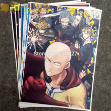 8 pcs/set Anime ONE PUNCH-MAN poster Saitama Terrible Tornado wall pictures for living room A3 Film posters gift 2024 - buy cheap