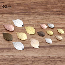 BoYuTe (100 Pieces/Lot) 10*17MM 16*25MM Metal Brass Stamping Leaf Charms for Jewelry Making Diy Hand Made Materials Wholesale 2024 - buy cheap