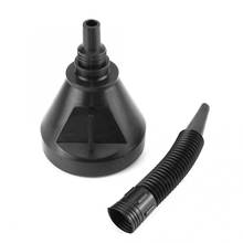 Car Fuel Funnel Can Spout For Oil Fuel Petrol Diesel Gasoline 2016 2 in 1 Black Plastic Funnel Car Accessories New 2024 - buy cheap