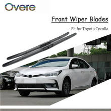 Overe 1Set Rubber Car Front Wiper Blade Kit For Toyota Corolla 2013 2012 2011 2010-2001 Windscreen Original replace Accessories 2024 - buy cheap