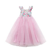 Princess Baby Girl Dress Party Birthday Dress Lace Floral Baptism Vestido Infantil Bow Tulle Wedding Dresses Newborn Ball Gown 2024 - buy cheap