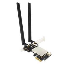 Adaptador de placa wi-fi pcie, bluetooth, banda dupla, sem fio, placa de rede, para pc, desktop, antena wi-fi, pci-m.2/ngff 2024 - compre barato