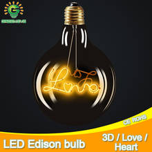 LED Bulb E27 Retro Filament LED lamp dimmable 220V Holiday Lights A60 ST64 G80 G95 G125 3D Decoration Bulb Christmas Decoration 2024 - buy cheap