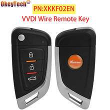 OkeyTech-llave de coche con mando a distancia Xhorse VVDI, 3 botones, estilo cuchillo, llave abatible para todas las herramientas de llave VVDI/VVDI2, versión en inglés 2024 - compra barato