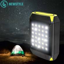 Flasher Mobile Power Bank Flashlight USB Port Camping Tent Light Outdoor Portable Hanging Solar Lamp 30 LEDS Lantern Light 2024 - buy cheap