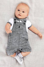 2020 New arriva Popular style Baby boys clothing set(short sleeve T shirt+Overalls)suit  newborn baby boy clothes conjuntos 2024 - buy cheap
