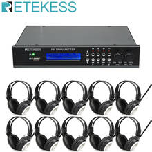 RETEKESS-estación de Radio estéreo TR510, transmisor inalámbrico FM, 10 unidades, TR101, para traducción de reuniones de iglesia 2024 - compra barato
