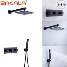 BAKALA black wall mounted Shower system bathroom shower set faucet mixer tap for bath shower mixer faucet tap shower system 2024 - buy cheap