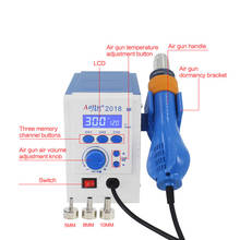 Hot Air Gun Desoldering Station 760W 220V Soldering Station SMD BGA Rework Welding Repair Tools with 5mm 8mm 10mm Air Nozzles 2024 - buy cheap
