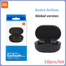 10 шт./лот оригинальный Redmi Airdots наушники-вкладыши TWS с глобальная версия Mi беспроводные наушники Базовая xiao Mi гарнитура Bluetooth 5,0 шумоподавление 2024 - купить недорого