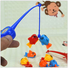 Children's Magnetic Fishing Parent-child interactive Toys Game Kids 1 Rod 6 3D Fish Baby Bath Toys outdoor toy 2024 - buy cheap