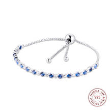 Link Chain Bracelet Femme 925 Sterling Silver Sparkling Slider Bracelets for Women Fashion Jewelry DIY Accessories Bijoux 2024 - buy cheap