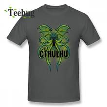 For Man Cool Cthulhu T shirt Casual Homme Tee Shirt For Unisex Crazy Streetwear For Male 100% Cotton T-shirt 2024 - buy cheap