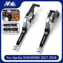 With Logo For Aprilia SHIVER 900 2017 2018 Motorcycle CNC Aluminum Adjustable Folding Fold Extendable Brake Clutch Levers 2024 - buy cheap