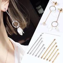 50pcs/pack Double Cylinder Connecting Rod Metal Earrings Ear Clip Ear DIY Handmade Ear Jewelry Materials Accessories Wholesale 2024 - buy cheap