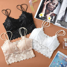 Sexy bra femme crop top women lace bralette padded push up lingerie seamless intimates wireless bras brassiere underwear 2024 - buy cheap