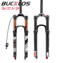 BUCKLOS Air Suspension Fork 1-1/8" Threadless MTB Bike Fork 26 27.5 29 Lightweight Magnesium alloy Bicycle Fork 9mm Part 2024 - buy cheap