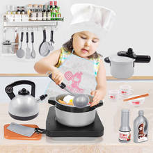 Kit de utensílios de cozinha infantis, conjunto de mini utensílios de cozinha para crianças que simulam o aprendizado 2024 - compre barato