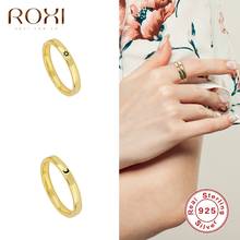 Roxi anel de casal, anel de casamento e noivado para mulheres, homens e mulheres, prata esterlina 925 2024 - compre barato