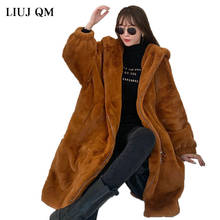 2020 New Winter Oversize Faux Fur Coat Women Parka Thick Warm Plush Coat Winter Coat Jackets Long Fur Jacket Hooded Overcoat 2024 - buy cheap