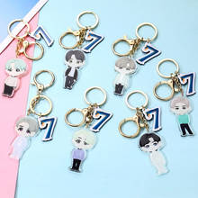 7pcs/lot Map Of The Soul 7 Cartoon Acrylic Keychain Key Ring JUNG KOOK JIMIN V JIN SUGA RM JHOPE Kpop Pendant Fans Gifts 2024 - buy cheap