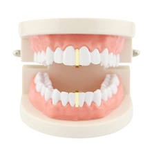 Vertical Stick Teeth Grillz for Men Women Top Bottom Dental Mouth Teeth Grills Cosplay Party Teeth Caps Rapper Body Jewelry 2024 - buy cheap