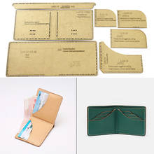 New DIY Handmade Fashion Personality Short Wallet Kraft Paper and Acrylic Template Handmade Leather Craft Bag Template 11cm*9cm 2024 - buy cheap