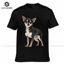 Camiseta con estampado de Chihuahua para hombre, camisa clásica de manga corta, de gran tamaño, 100 algodón 2024 - compra barato