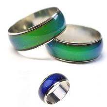 Anéis de cor cor cor humor sensação de emoção temperatura anéis para mulheres homens casais anéis tom jóias finas 2024 - compre barato