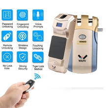 WAFU 018B Pro Smart Invisible Fingerprint Remote Lock Keyless Entry Door Lock Security Anti-theft Lock with Fingerprint Keypad 2024 - buy cheap