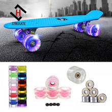 A Set of 4 Pro Longboard Wheels 70mm 78A LED 3 color Skateboard Wheels with ABEC 11 bearing and Spacers Lighting 2024 - buy cheap