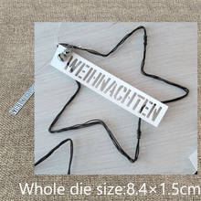 XLDesign-troqueles de corte de Metal para manualidades, troqueles de decoración de letras de Navidad alemanes, álbum de recortes, tarjeta de papel, troquelado artesanal en relieve 2024 - compra barato