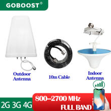 Сетевой сотовый усилитель GOBOOST 3G 4G, внутренний антенный кабель 800-2700 МГц для усилителя сигнала Интернета DCS WCDMA 900 1800 2100 2024 - купить недорого