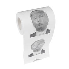 1 Roll Creative Prank Joke Fun  Donald Trump President Toilet Wood Pulp Paper Paper Tissue Roll Gag Gift Bathroom Accessories 2024 - buy cheap
