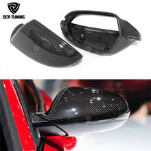 Carbon Fiber Rear View Side Mirror Cover For Audi A6 C7 2012 2013 2014 - UP S6 RS6 2013 - UP Replacement Style Carbon Side Caps 2024 - buy cheap
